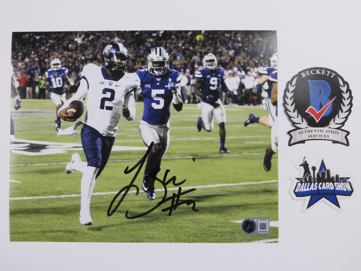 TREVONE BOYKIN TCU HORNED FROGS SIGNED 8x10 TD PHOTO BAS