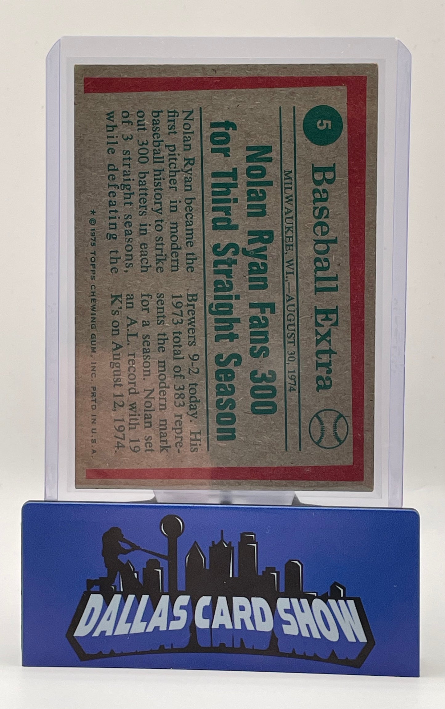 1975 Topps Set-Break # 5 Nolan Ryan