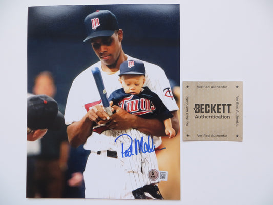 PAT PATRICK MAHOMES SR Minnesota Twins SIGNED 8x10 PHOTO Chiefs BAS