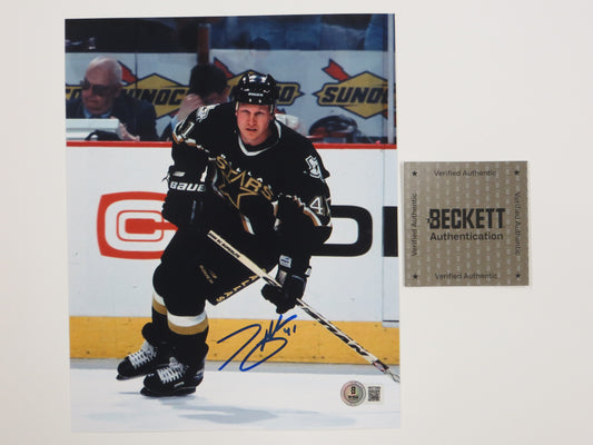 TONY HRKAC DALLAS STARS SIGNED 8x10 HOCKEY PHOTO BAS COA