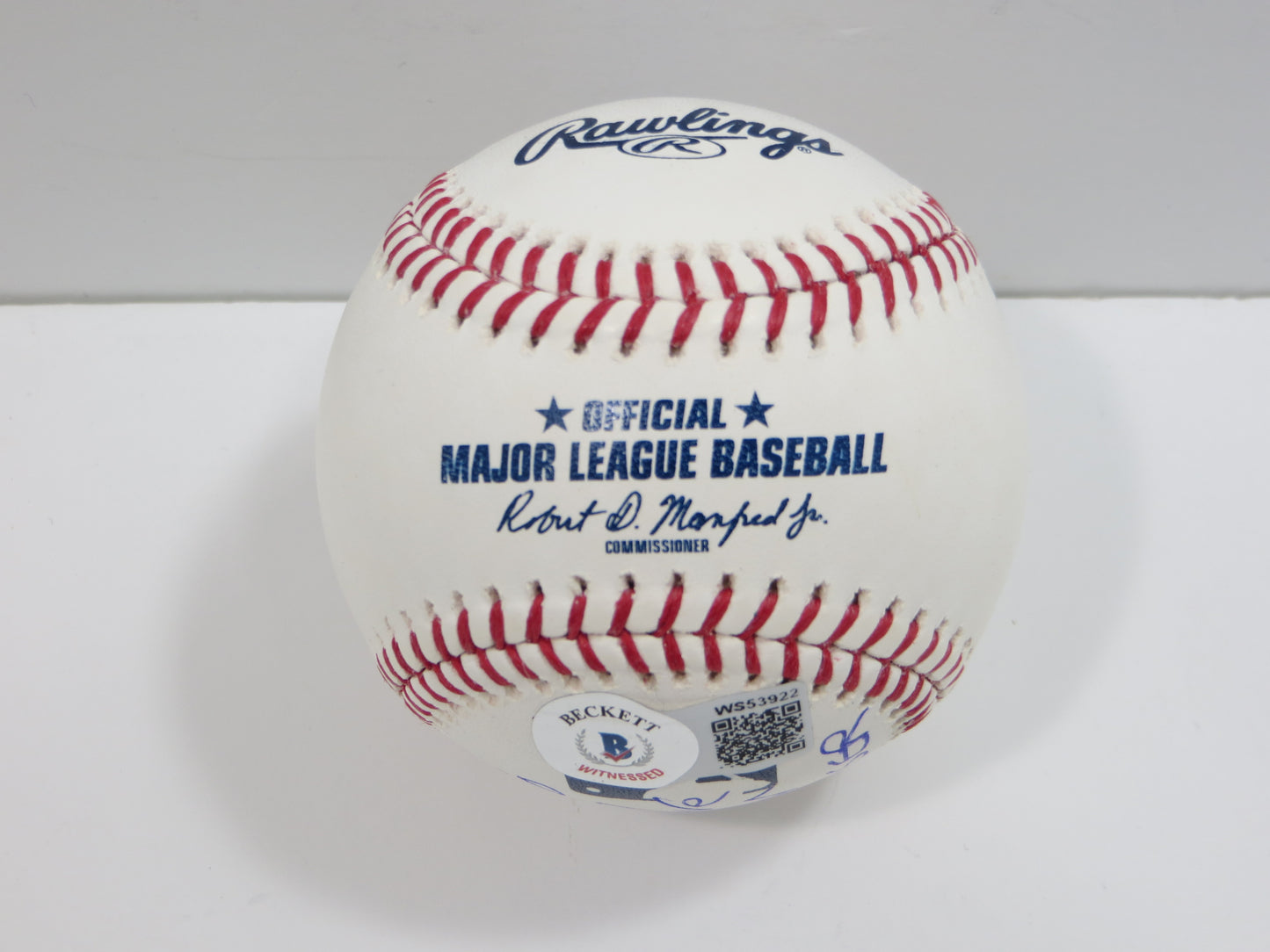 KELLY GRUBER SIGNED RAWLINGS OFFICIAL MAJOR LEAGUE BASEBALL TORONTO BLUE JAYS BAS