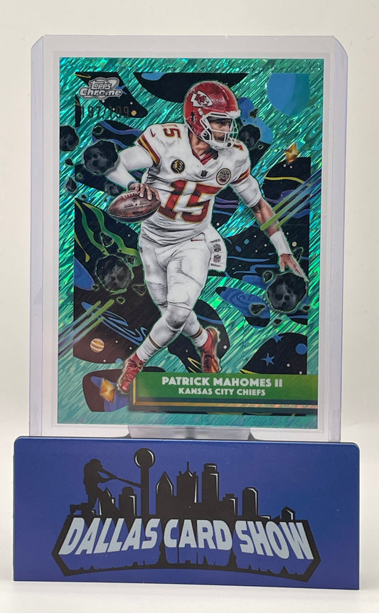 2025 Topps Chrome Cosmic #47 Patrick Mahomes Teal Shimmer /199
