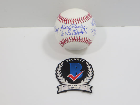 KELLY GRUBER SIGNED RAWLINGS OFFICIAL MAJOR LEAGUE BASEBALL TORONTO BLUE JAYS BAS