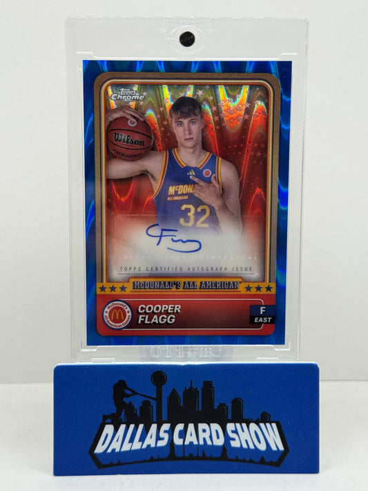 2024 Topps Chrome McDonalds All American #78 Cooper Flagg Blue Raywave Autograph