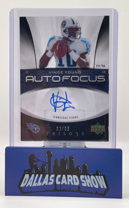 2007 Upper Deck NFL Trilogy #AF-VY Vince Young Autofocus Autograph /33