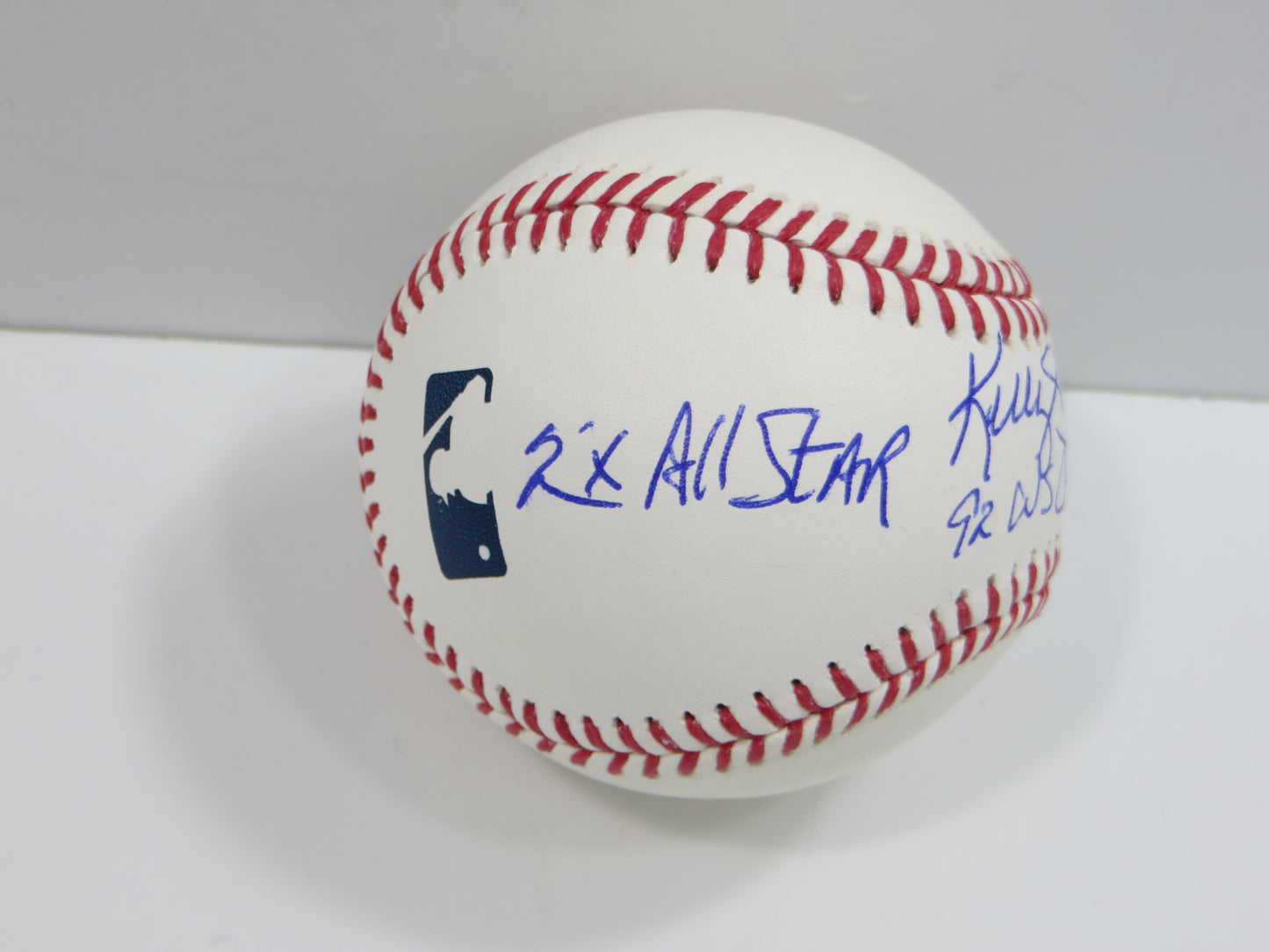 KELLY GRUBER SIGNED RAWLINGS OFFICIAL MAJOR LEAGUE BASEBALL TORONTO BLUE JAYS BAS