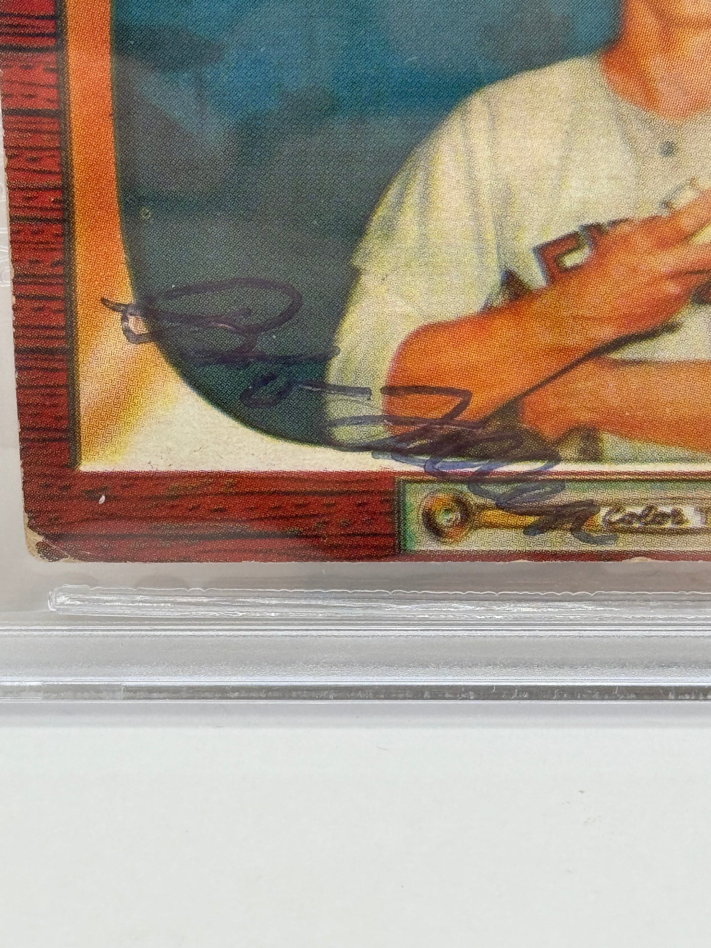 1955 Bowman Bob Feller #134 Auto Beckett Authentic Deceased in 2010