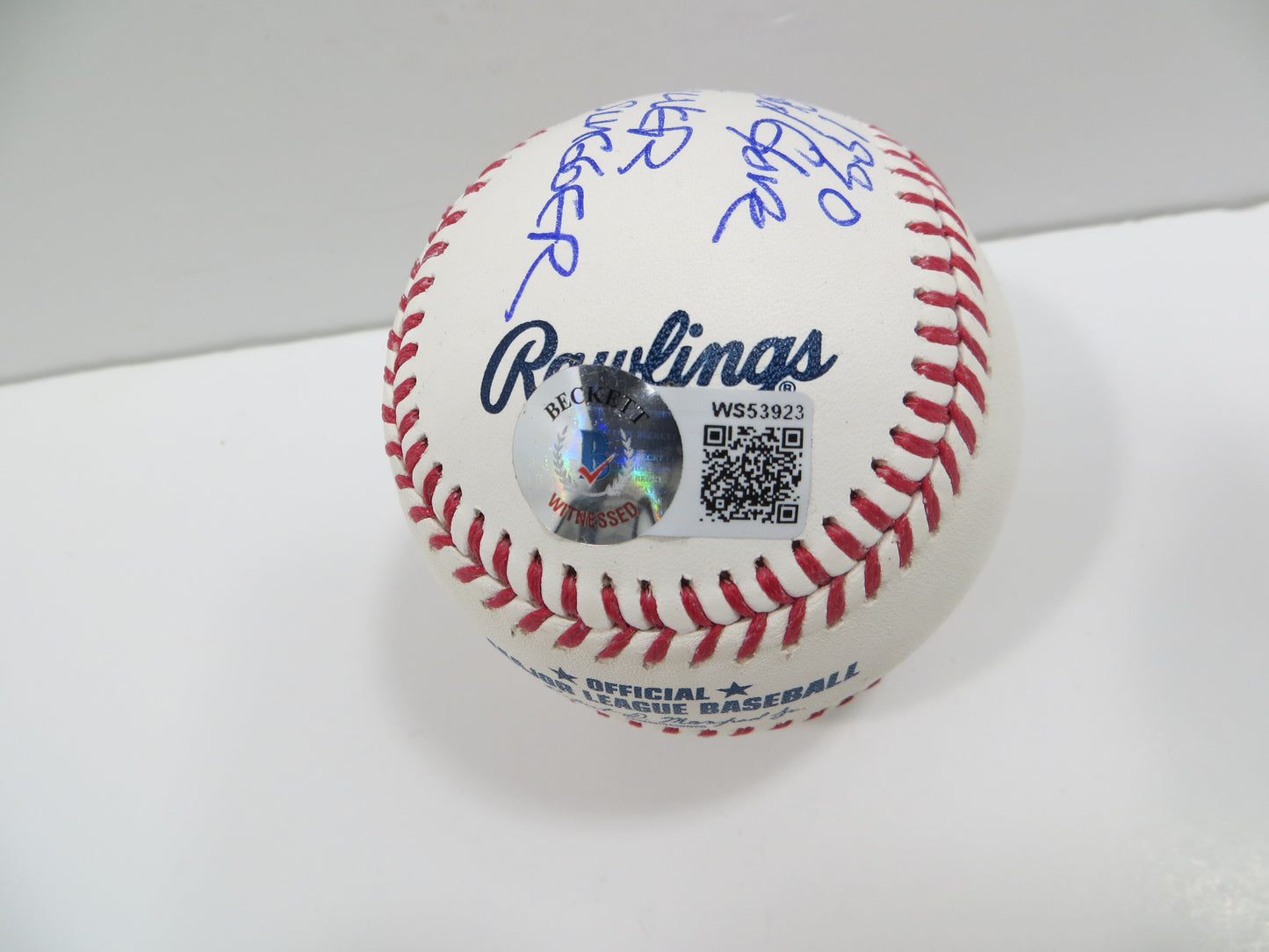 KELLY GRUBER SIGNED RAWLINGS OFFICIAL MAJOR LEAGUE BASEBALL TORONTO BLUE JAYS BAS