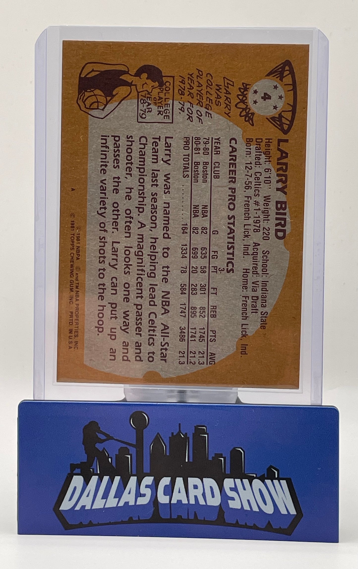 1981-82 Topps Set-Break # 4 Larry Bird