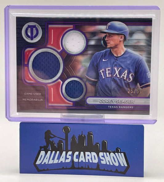 2024 Topps Tribute #TTR-CS Corey Seager Tribute Triple Relic /50