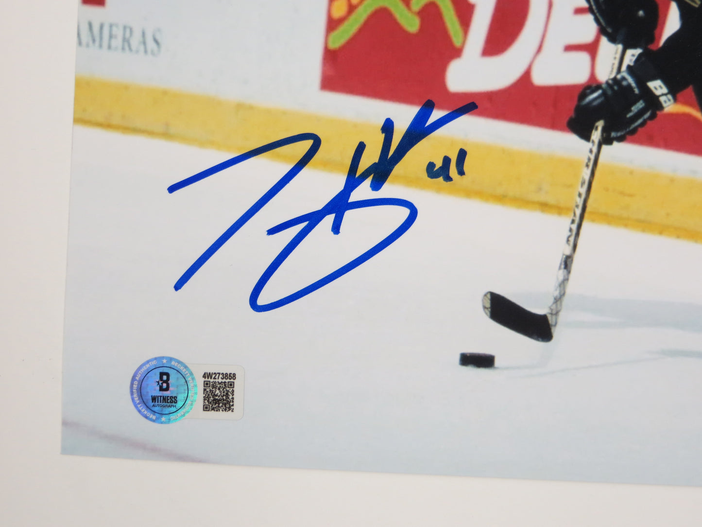 TONY HRKAC DALLAS STARS SIGNED 8x10 HOCKEY PHOTO PUCK CONTROL BAS COA