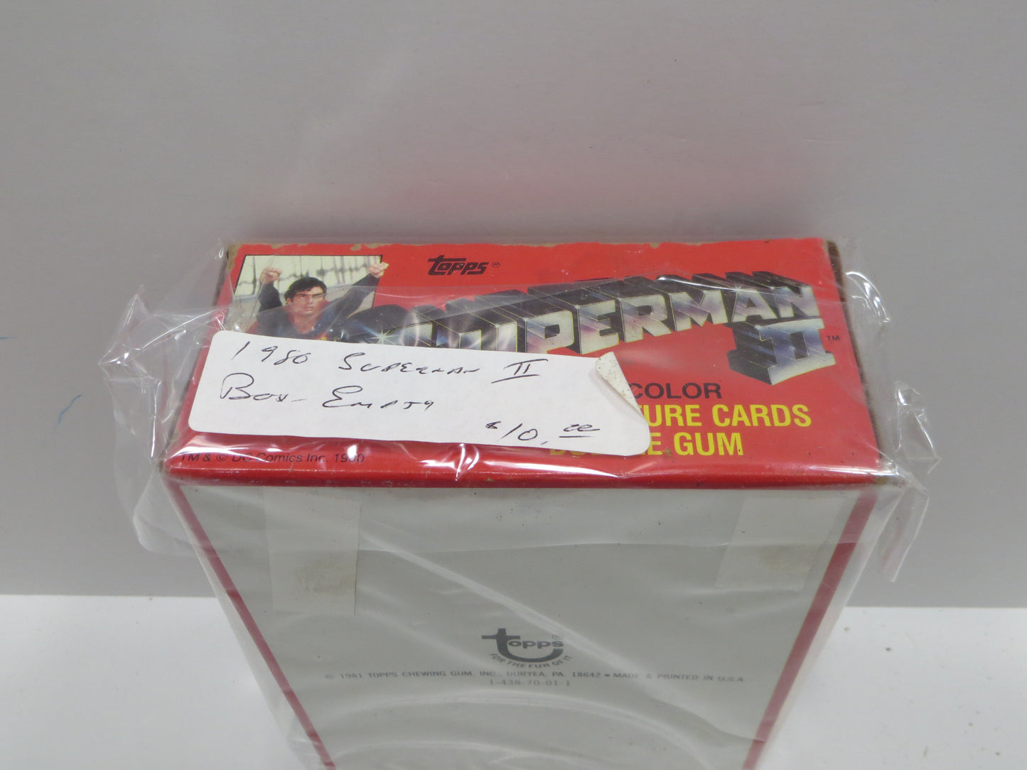 1981 TOPPS SUPERMAN 2 EMPTY BOX Lot of 2 BOXES