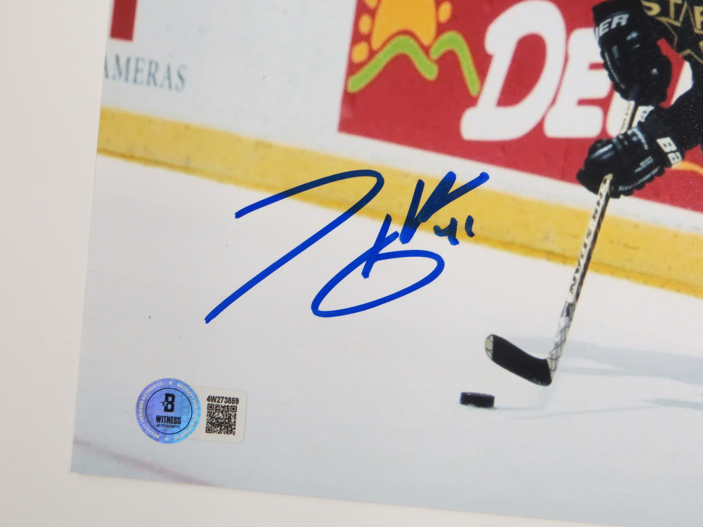 TONY HRKAC DALLAS STARS SIGNED 8x10 HOCKEY PHOTO PUCK CONTROL BAS COA