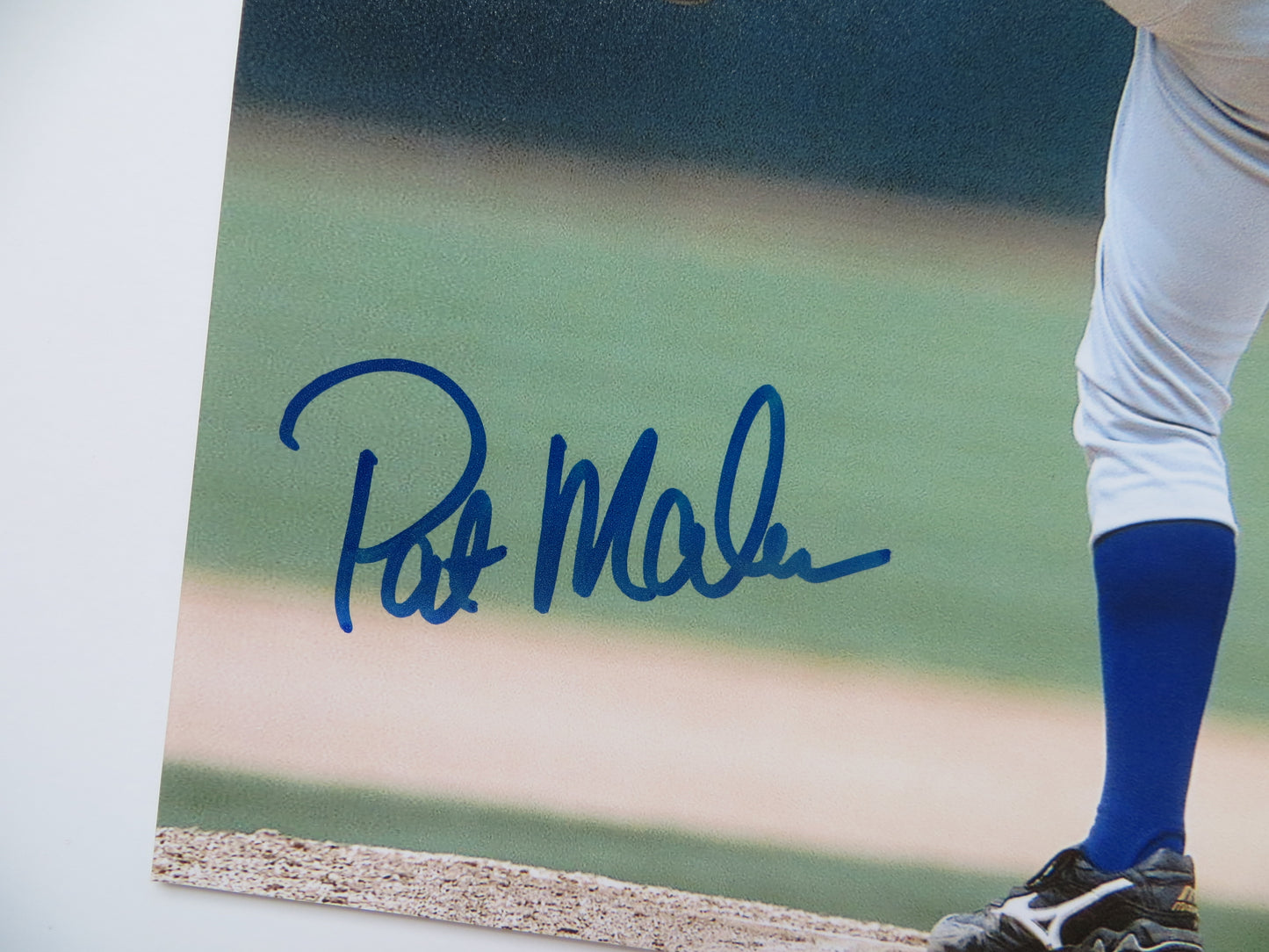 PAT PATRICK MAHOMES SR. TEXAS RANGERS SIGNED 8x10 PHOTO w/INSC Twins Chiefs BAS