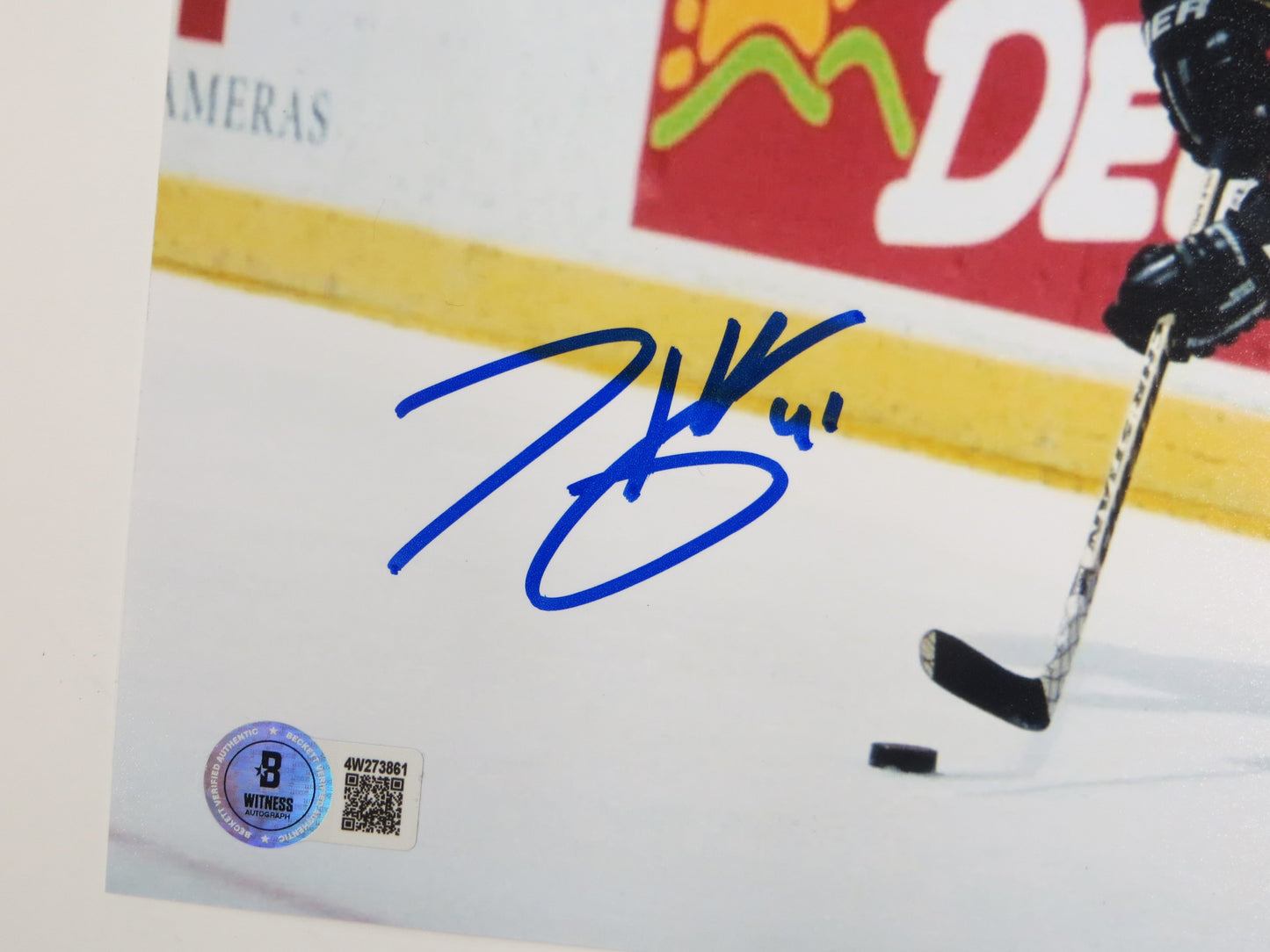 TONY HRKAC DALLAS STARS SIGNED 8x10 HOCKEY PHOTO PUCK CONTROL BAS COA