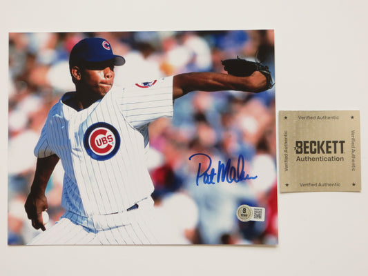 PAT PATRICK MAHOMES SR Chicago Cubs SIGNED 8x10 PHOTO BAS
