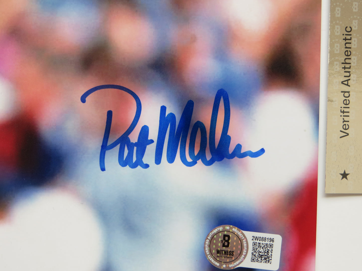 PAT PATRICK MAHOMES SR Chicago Cubs SIGNED 8x10 PHOTO BAS