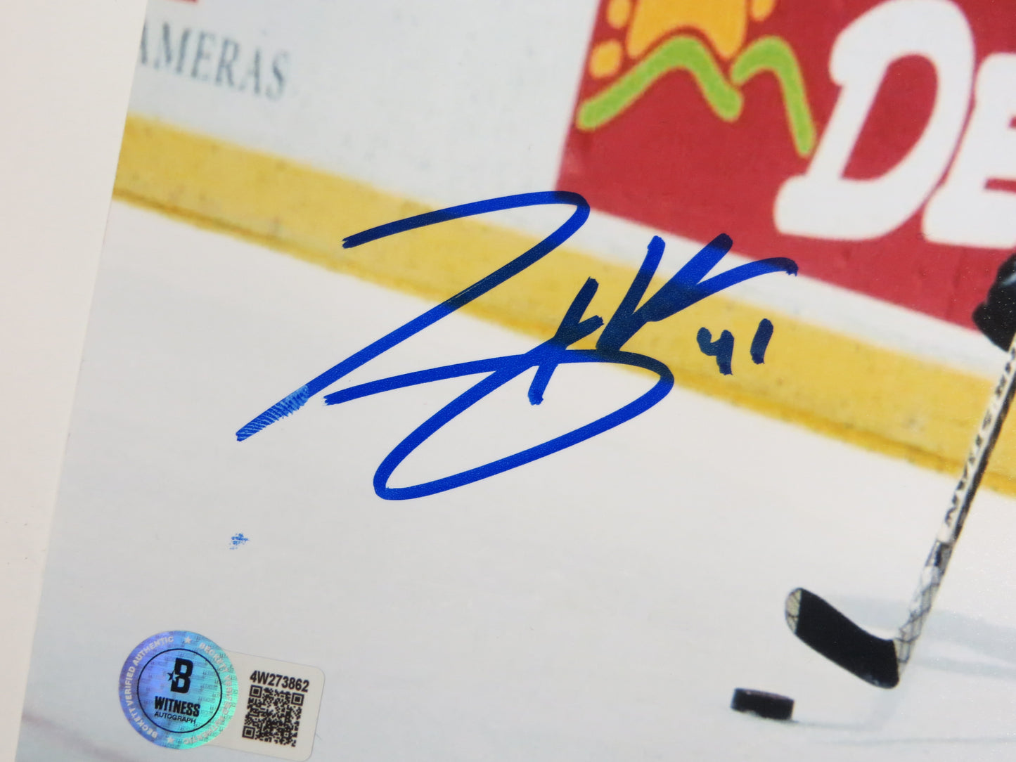 TONY HRKAC DALLAS STARS SIGNED 8x10 HOCKEY PHOTO PUCK CONTROL BAS COA