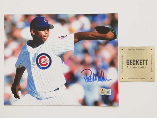 PAT PATRICK MAHOMES SR Chicago Cubs SIGNED 8x10 PHOTO BAS