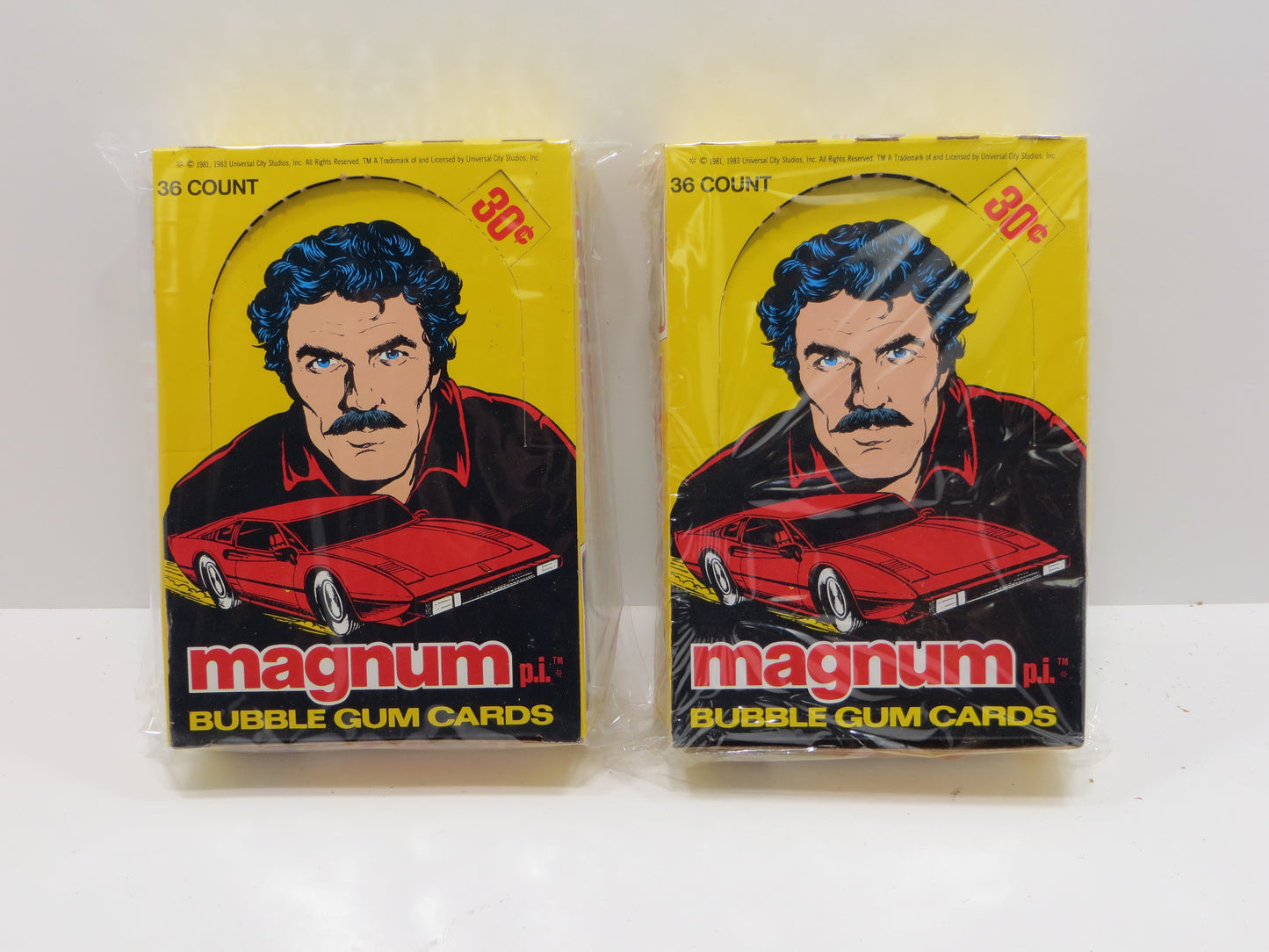 DONRUSS MAGNUM P.I. Tom Selleck EMPTY BOX Lot of 2 BOXES