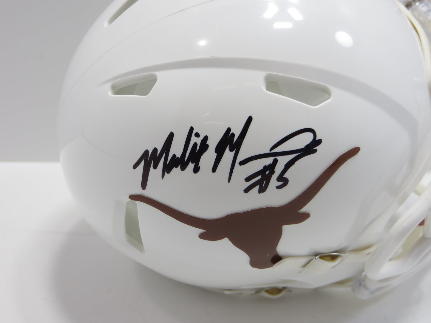 MALIK MUHAMMAD SIGNED UT TEXAS LONGHORNS SIGNED MINI HELMET BAS COA