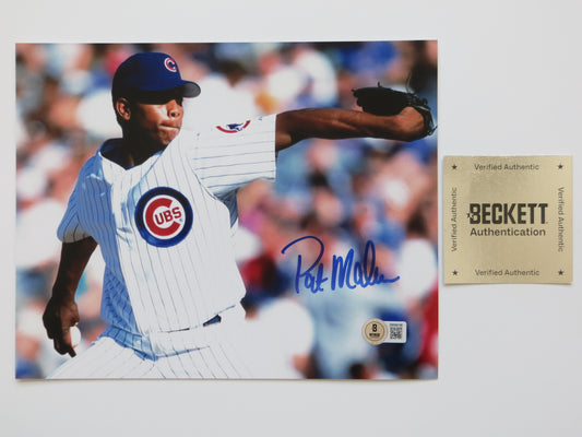 PAT PATRICK MAHOMES SR Chicago Cubs SIGNED 8x10 PHOTO BAS