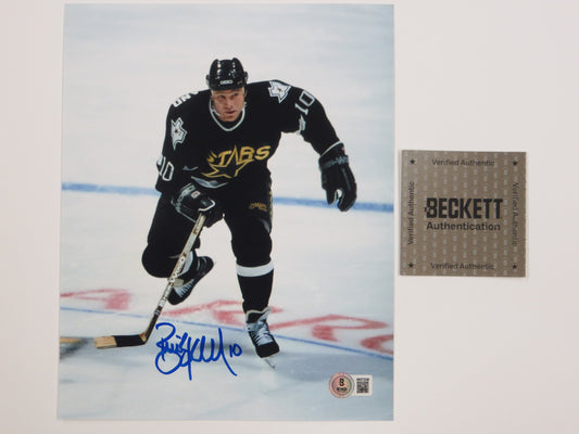 BRIAN SKRUDLAND DALLAS STARS SIGNED 8x10 PHOTO BAS COA