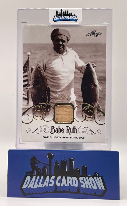 2016 Leaf #YB-67 Babe Ruth Game Used New York Bat Relic 1/1 (Condition)