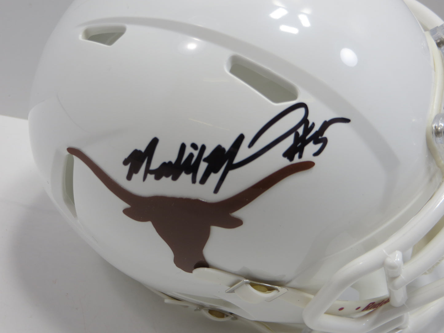 MALIK MUHAMMAD SIGNED UT TEXAS LONGHORNS SIGNED MINI HELMET BAS COA