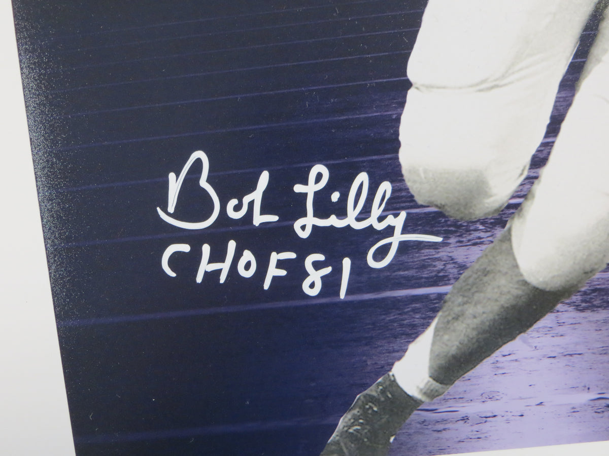 BOB LILLY TCU HORNED FROGS SIGNED STAT 8x10 PHOTO BAS