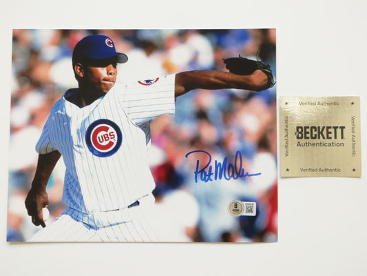PAT PATRICK MAHOMES SR Chicago Cubs SIGNED 8x10 PHOTO BAS