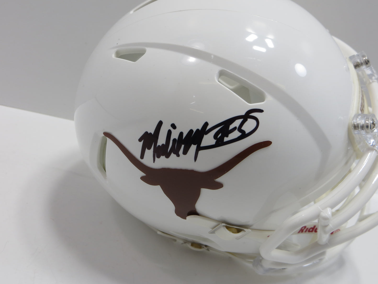 MALIK MUHAMMAD SIGNED UT TEXAS LONGHORNS SIGNED MINI HELMET BAS COA