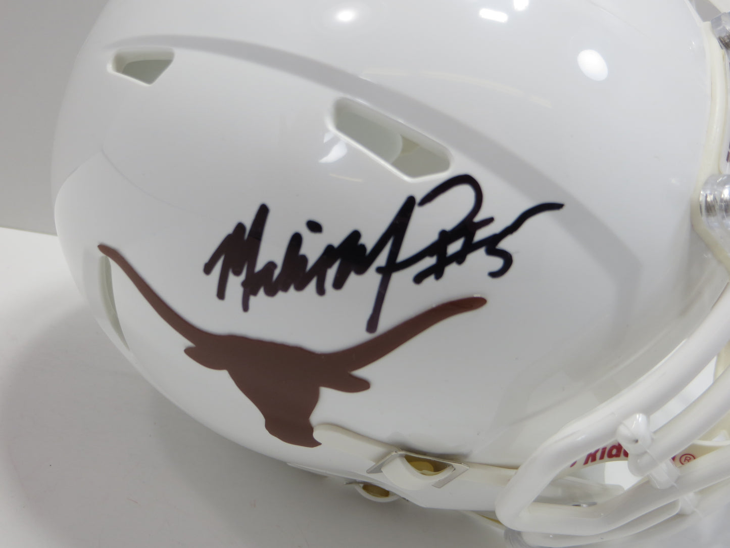 MALIK MUHAMMAD SIGNED UT TEXAS LONGHORNS SIGNED MINI HELMET BAS COA
