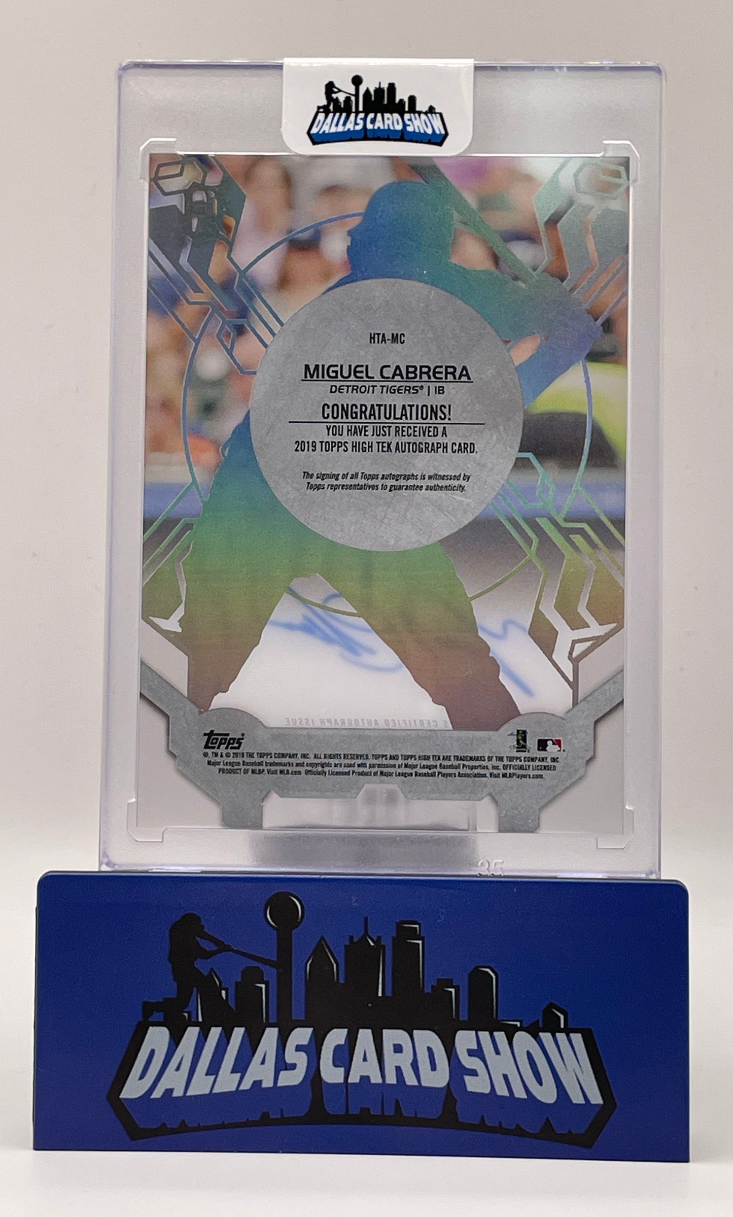 2019 Topps High Tek #HTA-MC Miguel Cabrera Autograph