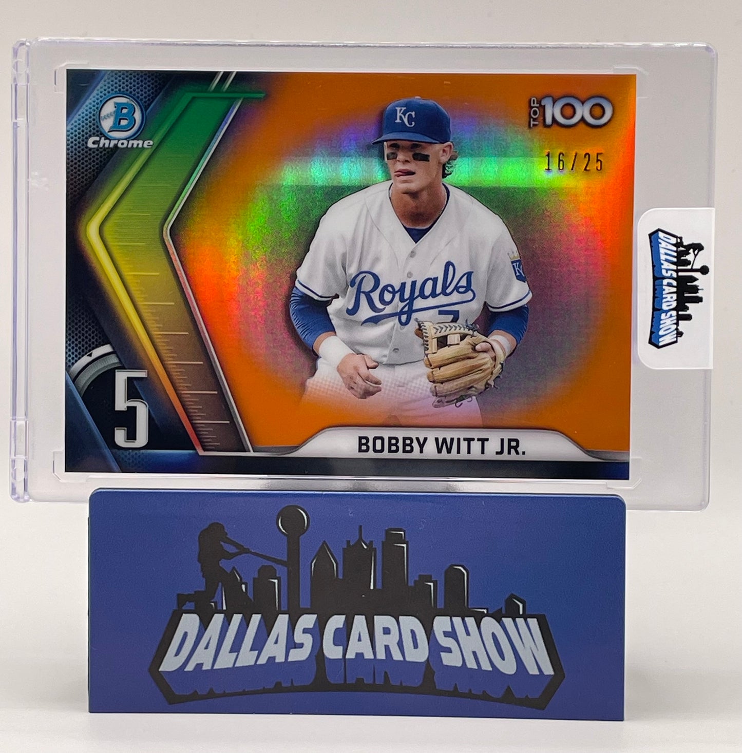 2022 Bowman Chrome #BTP-5 Bobby Witt Jr. Top 100 Orange /25
