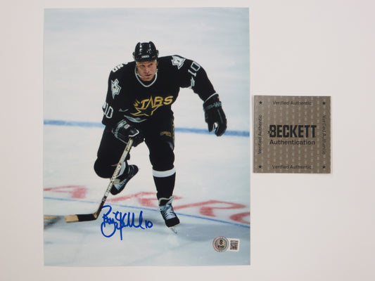 BRIAN SKRUDLAND DALLAS STARS SIGNED 8x10 PHOTO BAS COA