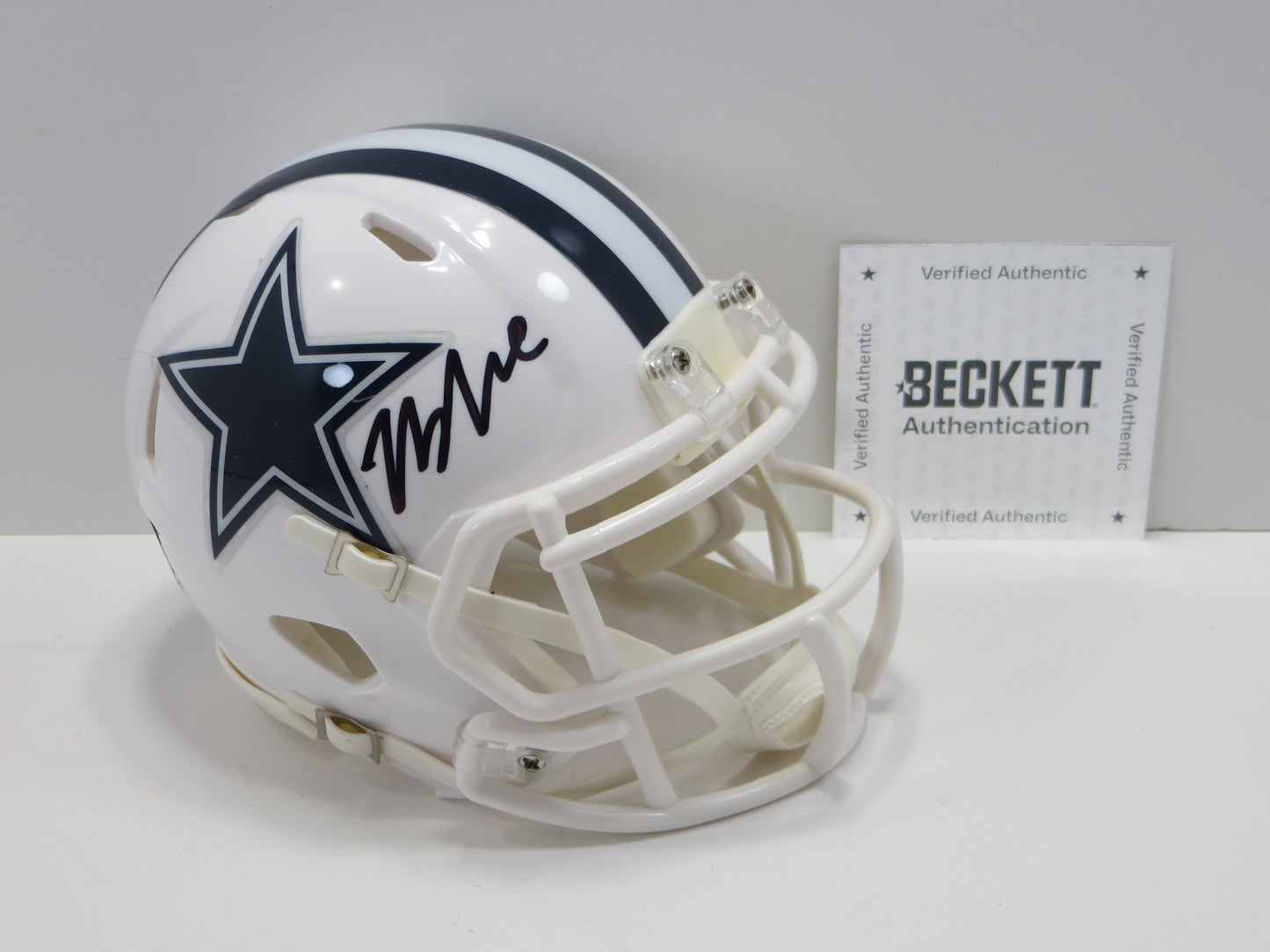 JAYDON BLUE SIGNED DALLAS COWBOYS ALT MINI HELMET UT BAS COA