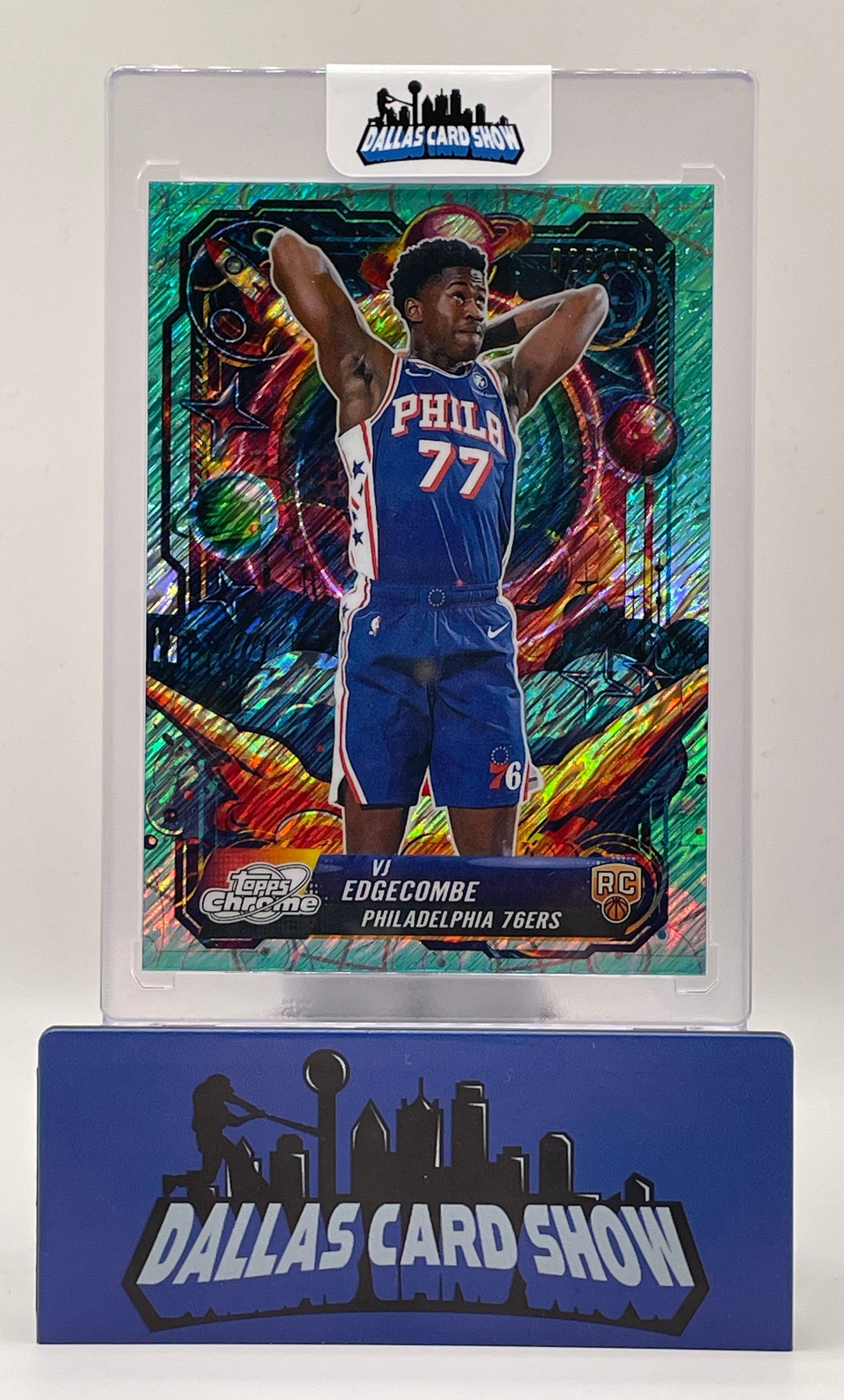 2026 Topps Chrome Cosmic #PRP-18 VJ Edgecombe Propulsion Aqua Shimmer /199