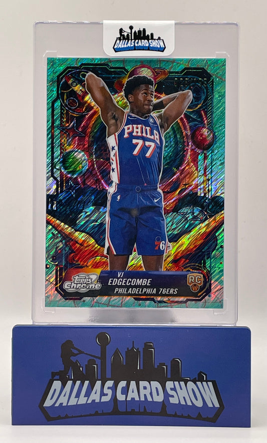 2026 Topps Chrome Cosmic #PRP-18 VJ Edgecombe Propulsion Aqua Shimmer /199
