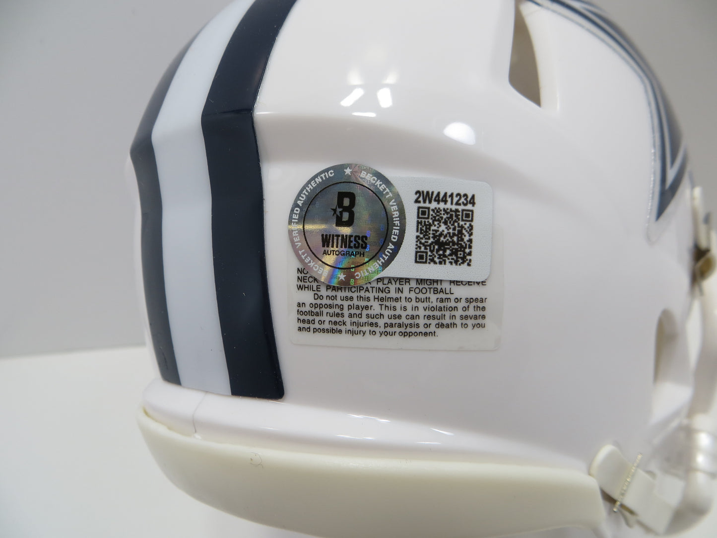 JAYDON BLUE SIGNED DALLAS COWBOYS ALT MINI HELMET UT BAS COA