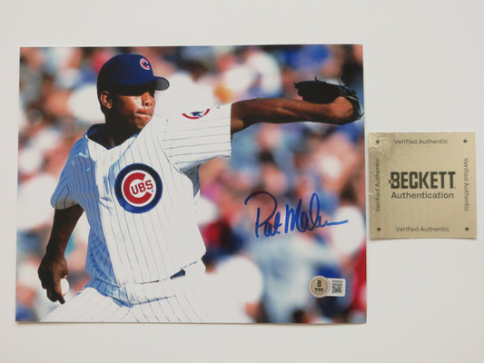PAT PATRICK MAHOMES SR Chicago Cubs SIGNED 8x10 PHOTO BAS