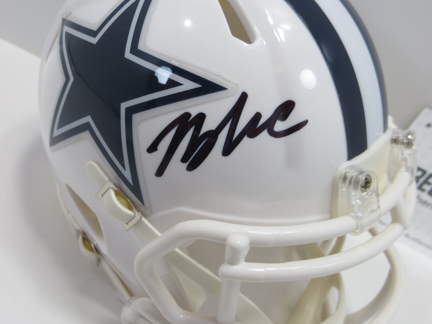 JAYDON BLUE SIGNED DALLAS COWBOYS ALT MINI HELMET UT BAS COA