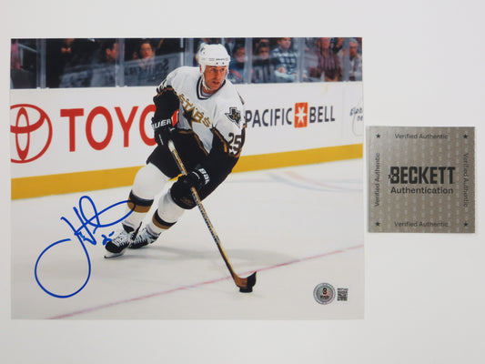 JOE NIEUWENDYK DALLAS STARS SIGNED 8x10 PHOTO WHITE JERSEY BAS
