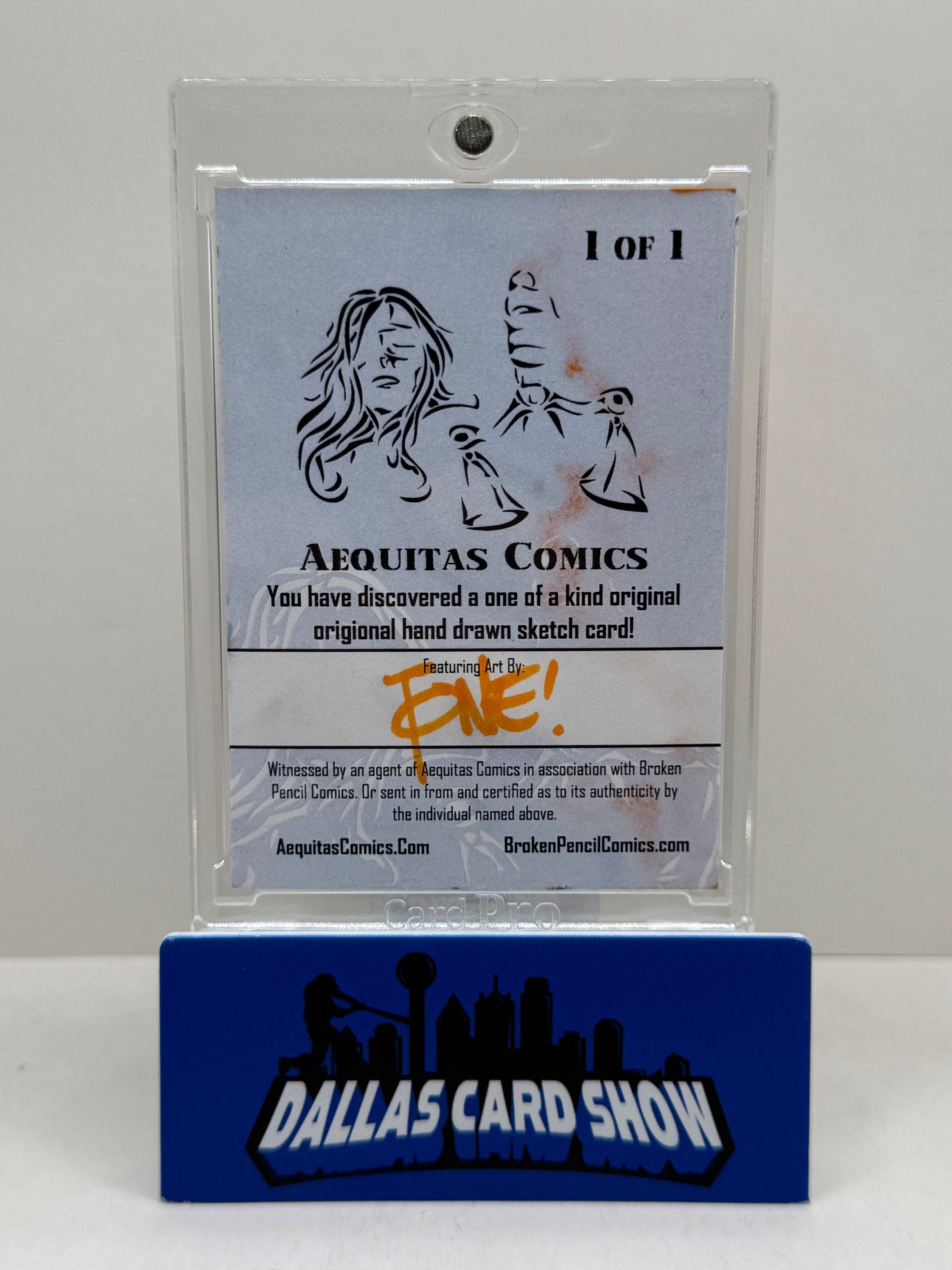 2024  Aequitas Comics One of a Kind Joker Sketch Card by Tone Rodriguez