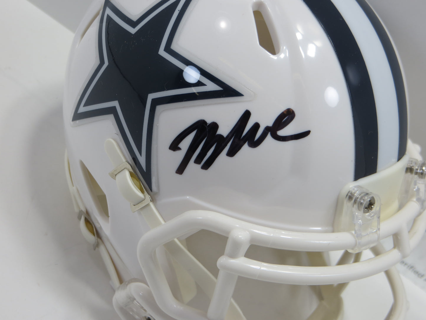 JAYDON BLUE SIGNED DALLAS COWBOYS ALT MINI HELMET UT BAS COA