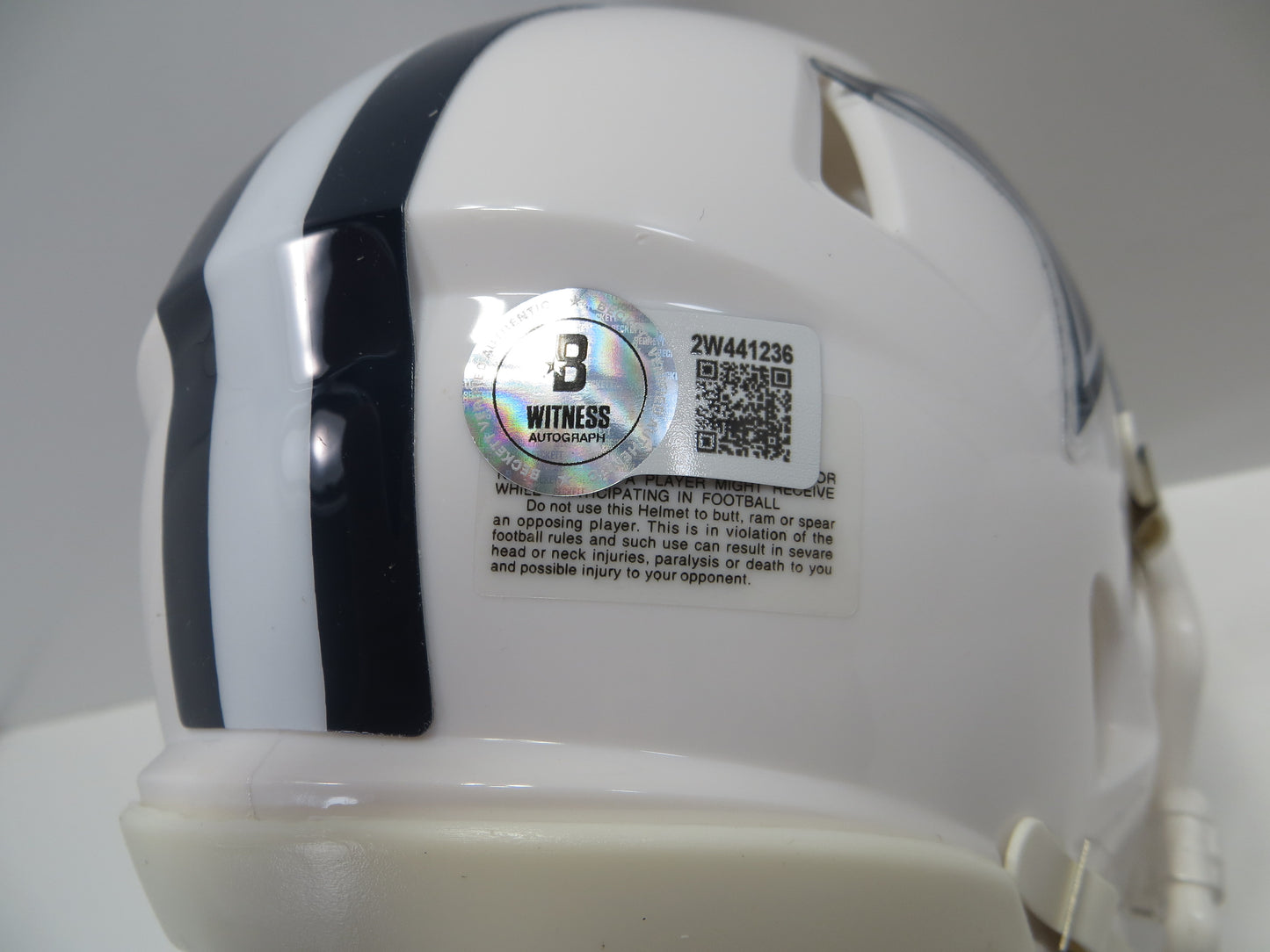 JAYDON BLUE SIGNED DALLAS COWBOYS ALT MINI HELMET UT BAS COA