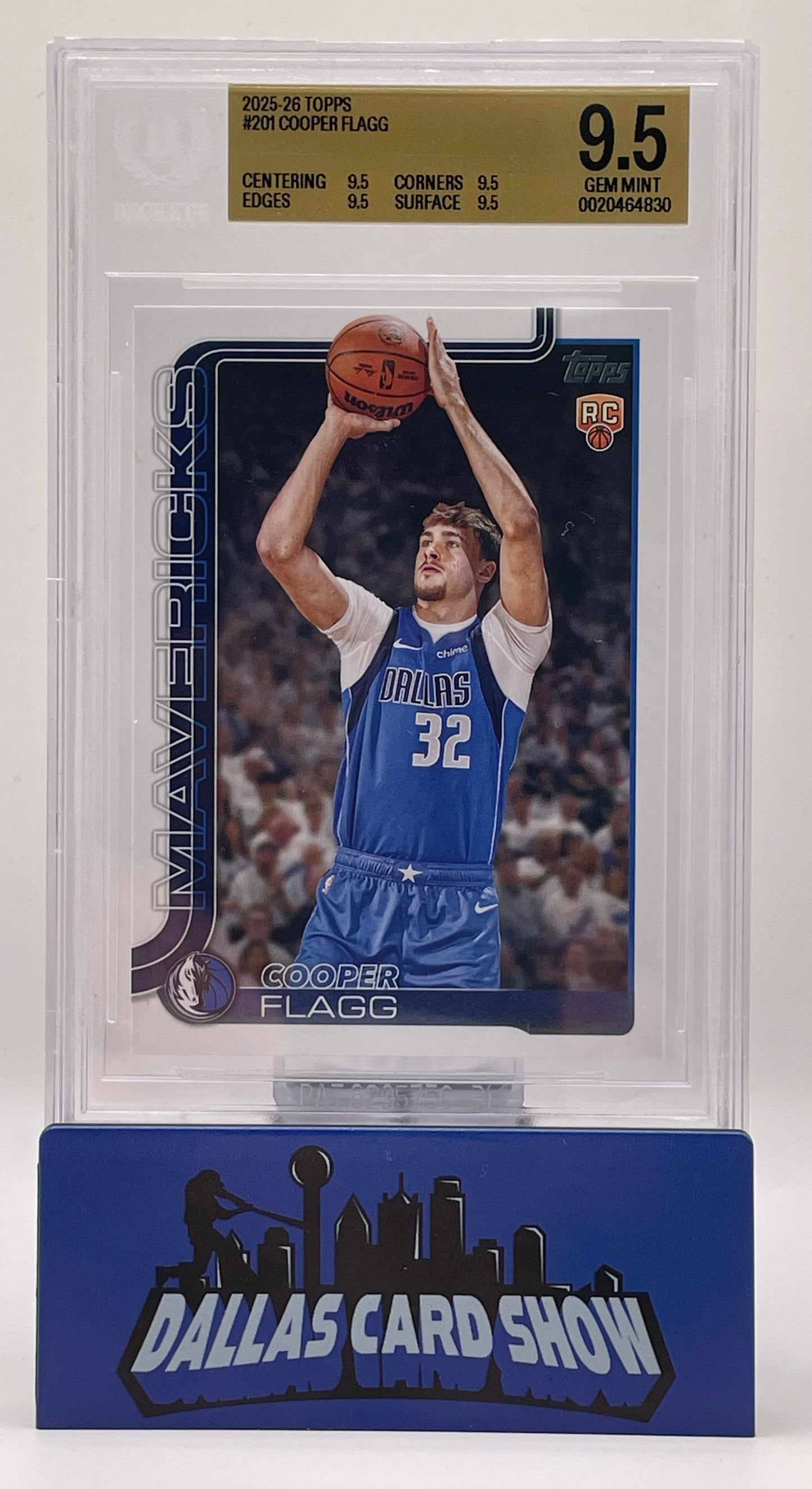 2025-26 Topps #201 Cooper Flagg Rookie RC BGS 9.5