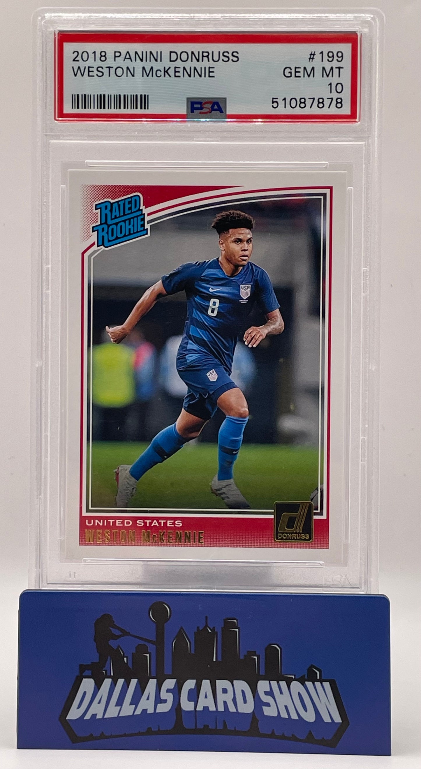 2018 Panini Donruss #199 Weston McKennie Rated Rookie RC PSA 10