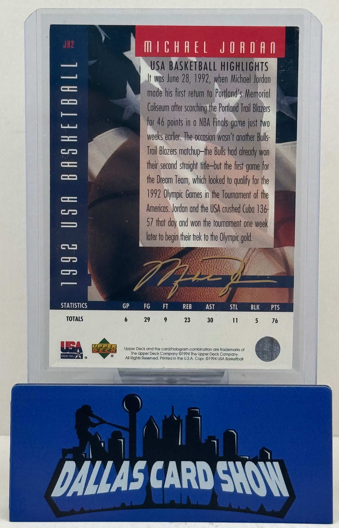 1994 Upper Deck USA Basketball - Michael Jordan's Highlights Michael Jordan #JH2