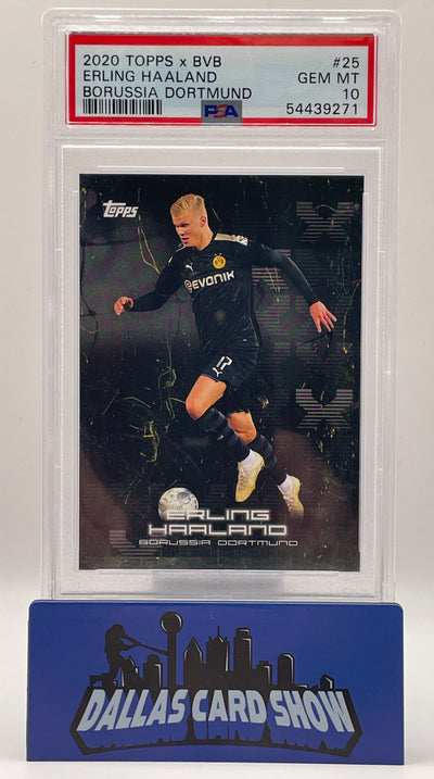 2020 Topps X BVB #25 Erling Haaland Borussia Dortmund PSA 10